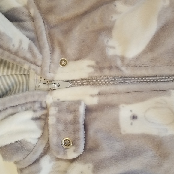 Carter's Gray Bear Print Footie - Picture 6 of 9